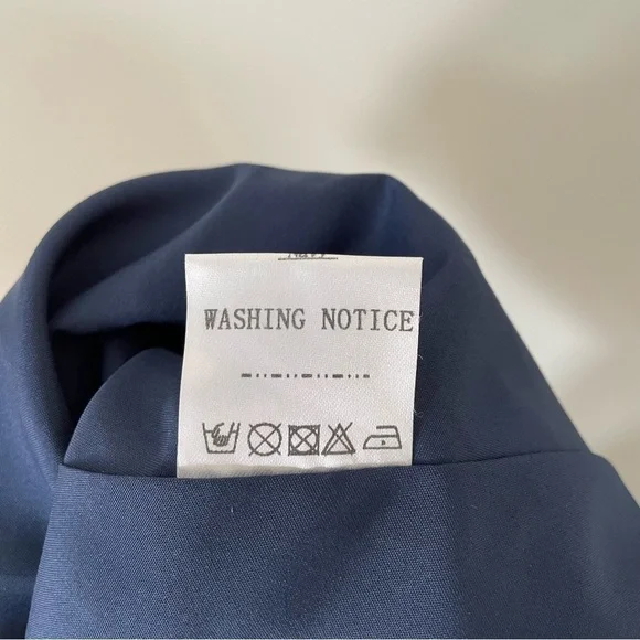 Custom Blue Floral Lace Full Length Illusion Strap V-Back Evening Gown EUC Sz 4 - Picture 7 of 8